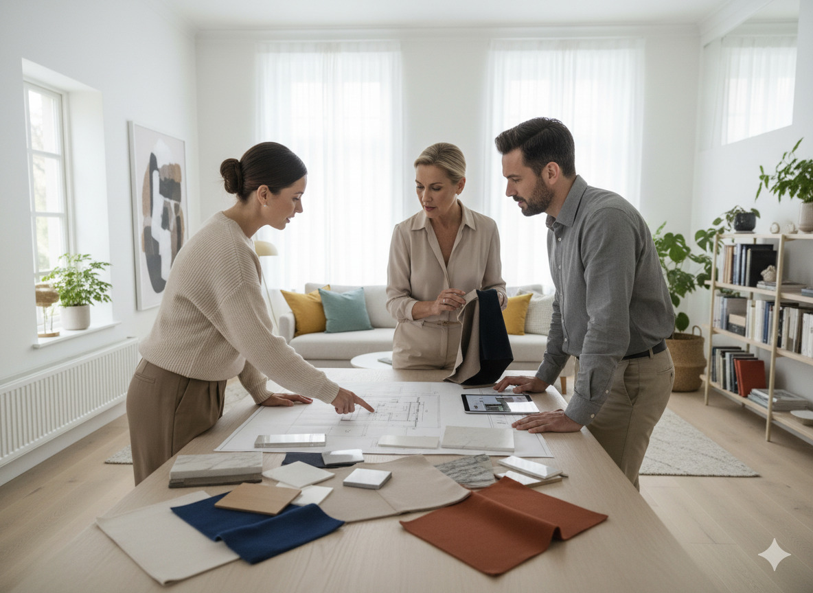 Design consultation in a bright space